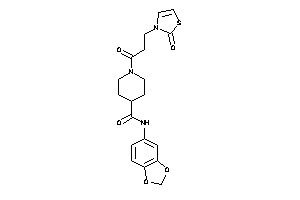 N-(1,3-benzodioxol-5-yl)-1-[3-(2-keto-4-thiazolin-3-yl)propanoyl]isonipecotamide