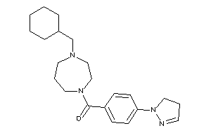 [4-(cyclohexylmethyl)-1,4-diazepan-1-yl]-[4-(2-pyrazolin-1-yl)phenyl]methanone