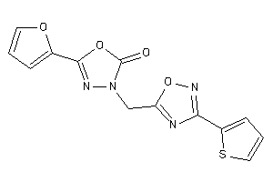 5-(2-furyl)-3-[[3-(2-thienyl)-1,2,4-oxadiazol-5-yl]methyl]-1,3,4-oxadiazol-2-one