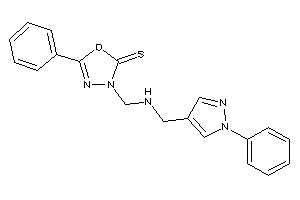 5-phenyl-3-[[(1-phenylpyrazol-4-yl)methylamino]methyl]-1,3,4-oxadiazole-2-thione