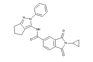 2-cyclopropyl-1,3-diketo-N-(2-phenyl-5,6-dihydro-4H-cyclopenta[c]pyrazol-3-yl)isoindoline-5-carboxamide