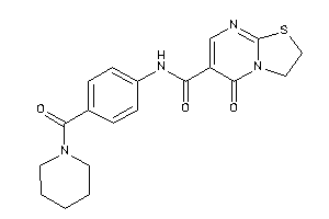 5-keto-N-[4-(piperidine-1-carbonyl)phenyl]-2,3-dihydrothiazolo[3,2-a]pyrimidine-6-carboxamide