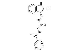 N-[2-keto-2-[N'-(2-ketoindolin-3-ylidene)hydrazino]ethyl]benzamide