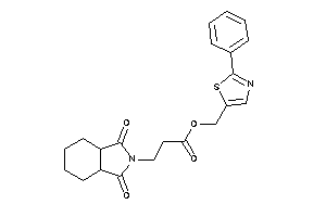 3-(1,3-diketo-3a,4,5,6,7,7a-hexahydroisoindol-2-yl)propionic Acid (2-phenylthiazol-5-yl)methyl Ester