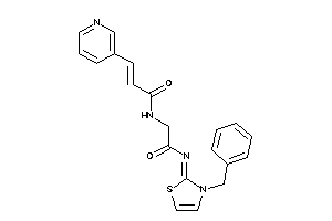 N-[2-[(3-benzyl-4-thiazolin-2-ylidene)amino]-2-keto-ethyl]-3-(3-pyridyl)acrylamide