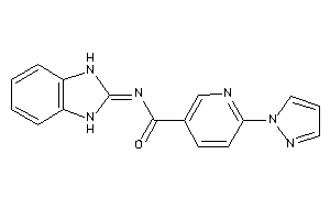 Image of N-(1,3-dihydrobenzimidazol-2-ylidene)-6-pyrazol-1-yl-nicotinamide
