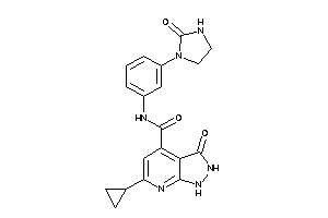 6-cyclopropyl-3-keto-N-[3-(2-ketoimidazolidin-1-yl)phenyl]-1,2-dihydropyrazolo[3,4-b]pyridine-4-carboxamide