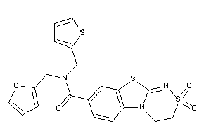 Image of N-(2-furfuryl)-2,2-diketo-N-(2-thenyl)-3,4-dihydro-[1,2,4]thiadiazino[3,4-b][1,3]benzothiazole-8-carboxamide