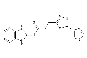 Image of N-(1,3-dihydrobenzimidazol-2-ylidene)-3-[5-(3-thienyl)-1,3,4-oxadiazol-2-yl]propionamide