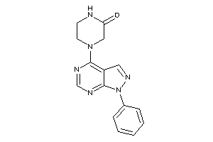 4-(1-phenylpyrazolo[3,4-d]pyrimidin-4-yl)piperazin-2-one