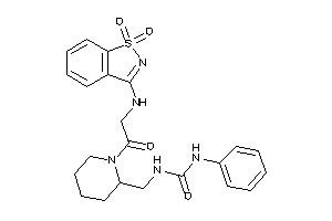 1-[[1-[2-[(1,1-diketo-1,2-benzothiazol-3-yl)amino]acetyl]-2-piperidyl]methyl]-3-phenyl-urea