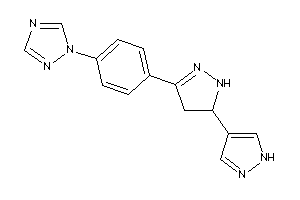 1-[4-[5-(1H-pyrazol-4-yl)-2-pyrazolin-3-yl]phenyl]-1,2,4-triazole