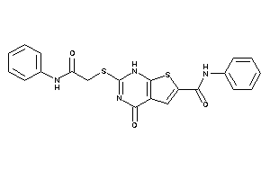 Image of 2-[(2-anilino-2-keto-ethyl)thio]-4-keto-N-phenyl-1H-thieno[2,3-d]pyrimidine-6-carboxamide