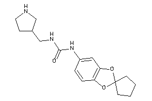 Image of 1-(pyrrolidin-3-ylmethyl)-3-spiro[1,3-benzodioxole-2,1'-cyclopentane]-5-yl-urea