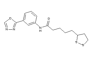 5-(dithiolan-3-yl)-N-[3-(1,3,4-oxadiazol-2-yl)phenyl]valeramide