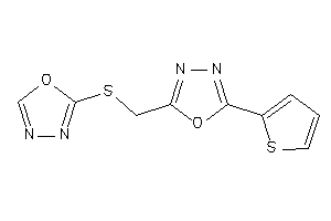 2-[(1,3,4-oxadiazol-2-ylthio)methyl]-5-(2-thienyl)-1,3,4-oxadiazole