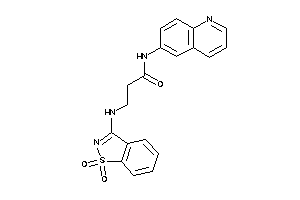 3-[(1,1-diketo-1,2-benzothiazol-3-yl)amino]-N-(6-quinolyl)propionamide