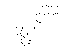 2-[(1,1-diketo-1,2-benzothiazol-3-yl)amino]-N-(6-quinolyl)acetamide