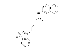 4-[(1,1-diketo-1,2-benzothiazol-3-yl)amino]-N-(6-quinolyl)butyramide