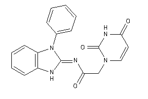 2-(2,4-diketopyrimidin-1-yl)-N-(3-phenyl-1H-benzimidazol-2-ylidene)acetamide