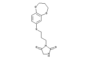 3-[3-(3,4-dihydro-2H-1,5-benzodioxepin-7-ylthio)propyl]hydantoin