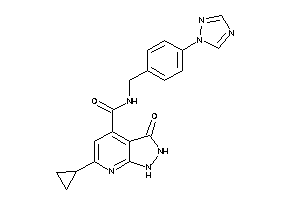 6-cyclopropyl-3-keto-N-[4-(1,2,4-triazol-1-yl)benzyl]-1,2-dihydropyrazolo[3,4-b]pyridine-4-carboxamide