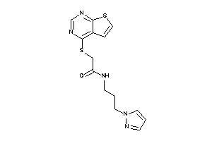 N-(3-pyrazol-1-ylpropyl)-2-(thieno[2,3-d]pyrimidin-4-ylthio)acetamide