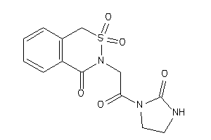 2,2-diketo-3-[2-keto-2-(2-ketoimidazolidin-1-yl)ethyl]-1H-benzo[d]thiazin-4-one