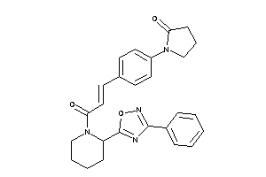 Image of 1-[4-[3-keto-3-[2-(3-phenyl-1,2,4-oxadiazol-5-yl)piperidino]prop-1-enyl]phenyl]-2-pyrrolidone