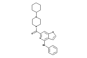 (4-anilinofuro[3,2-c]pyridin-6-yl)-(4-cyclohexylpiperazino)methanone