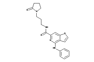 4-anilino-N-[3-(2-ketopyrrolidino)propyl]furo[3,2-c]pyridine-6-carboxamide