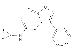 Image of N-cyclopropyl-2-(5-keto-3-phenyl-1,2,4-oxadiazol-4-yl)acetamide