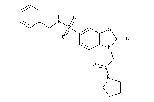 N-benzyl-2-keto-3-(2-keto-2-pyrrolidino-ethyl)-1,3-benzothiazole-6-sulfonamide