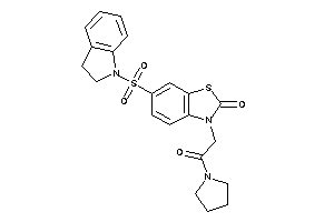 6-indolin-1-ylsulfonyl-3-(2-keto-2-pyrrolidino-ethyl)-1,3-benzothiazol-2-one