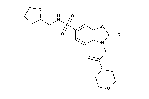 2-keto-3-(2-keto-2-morpholino-ethyl)-N-(tetrahydrofurfuryl)-1,3-benzothiazole-6-sulfonamide