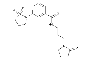 3-(1,1-diketo-1,2-thiazolidin-2-yl)-N-[3-(2-ketopyrrolidino)propyl]benzamide