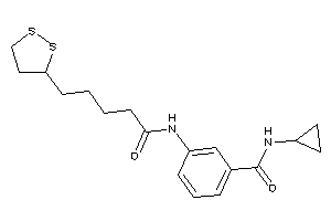 N-cyclopropyl-3-[5-(dithiolan-3-yl)pentanoylamino]benzamide