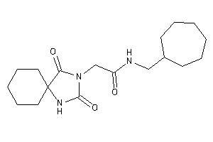 N-(cycloheptylmethyl)-2-(2,4-diketo-1,3-diazaspiro[4.5]decan-3-yl)acetamide