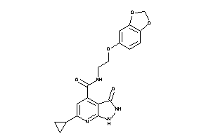 N-[2-(1,3-benzodioxol-5-yloxy)ethyl]-6-cyclopropyl-3-keto-1,2-dihydropyrazolo[3,4-b]pyridine-4-carboxamide