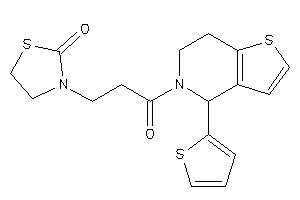 3-[3-keto-3-[4-(2-thienyl)-6,7-dihydro-4H-thieno[3,2-c]pyridin-5-yl]propyl]thiazolidin-2-one