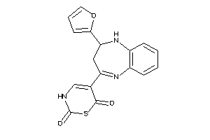 Image of 5-[2-(2-furyl)-2,3-dihydro-1H-1,5-benzodiazepin-4-yl]-3H-1,3-thiazine-2,6-quinone