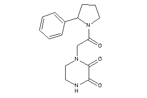 1-[2-keto-2-(2-phenylpyrrolidino)ethyl]piperazine-2,3-quinone