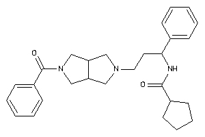 N-[3-(5-benzoyl-1,3,3a,4,6,6a-hexahydropyrrolo[3,4-c]pyrrol-2-yl)-1-phenyl-propyl]cyclopentanecarboxamide