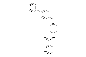 N-[1-(4-phenylbenzyl)-4-piperidyl]nicotinamide