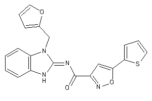 N-[3-(2-furfuryl)-1H-benzimidazol-2-ylidene]-5-(2-thienyl)isoxazole-3-carboxamide