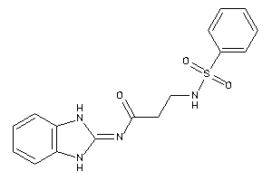 Image of 3-(benzenesulfonamido)-N-(1,3-dihydrobenzimidazol-2-ylidene)propionamide