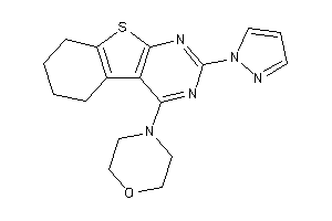 4-(2-pyrazol-1-yl-5,6,7,8-tetrahydrobenzothiopheno[2,3-d]pyrimidin-4-yl)morpholine