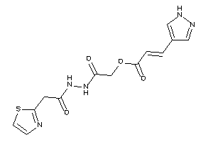 3-(1H-pyrazol-4-yl)acrylic Acid [2-keto-2-[N'-(2-thiazol-2-ylacetyl)hydrazino]ethyl] Ester