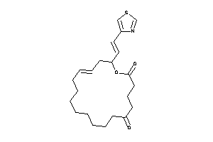 Image of 7-(2-thiazol-4-ylvinyl)-6-oxacyclooctadec-9-ene-1,5-quinone