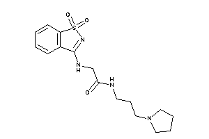 2-[(1,1-diketo-1,2-benzothiazol-3-yl)amino]-N-(3-pyrrolidinopropyl)acetamide